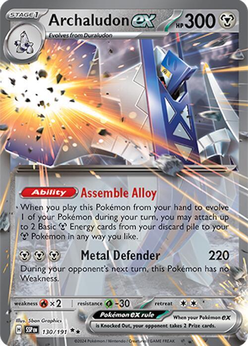 Archaludon ex 130/191 - Pokemon TCG Surging Sparks card