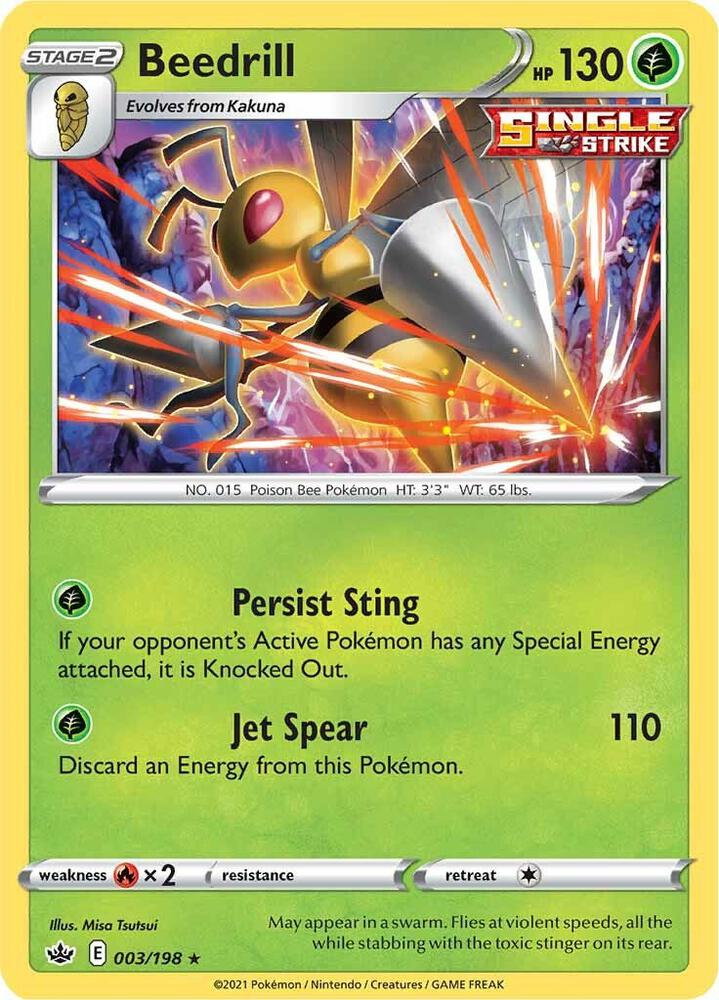 Beedrill 003 - Pokemon TCG Chilling Reign card