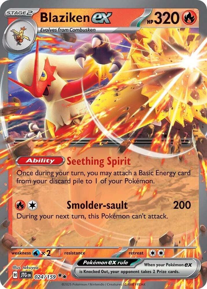 Blaziken ex 024/159 - Pokemon TCG Journey Together card