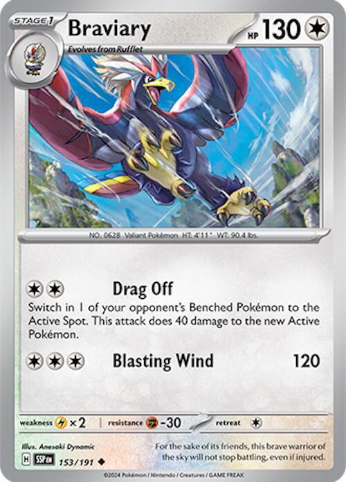Braviary 153/191 - Pokemon TCG Surging Sparks card