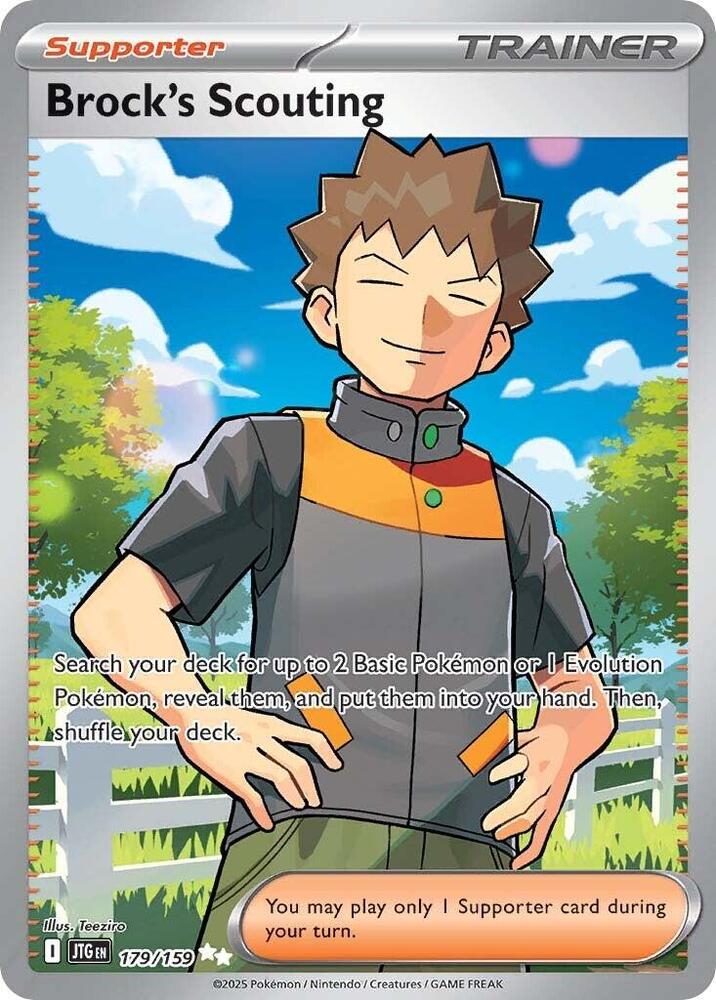 Brock's Scouting 179/159 - Pokemon TCG Journey Together card