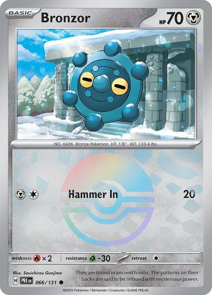 Bronzor 066/131 - Poké Ball Reverse Holo - Pokemon TCG Prismatic Evolutions card