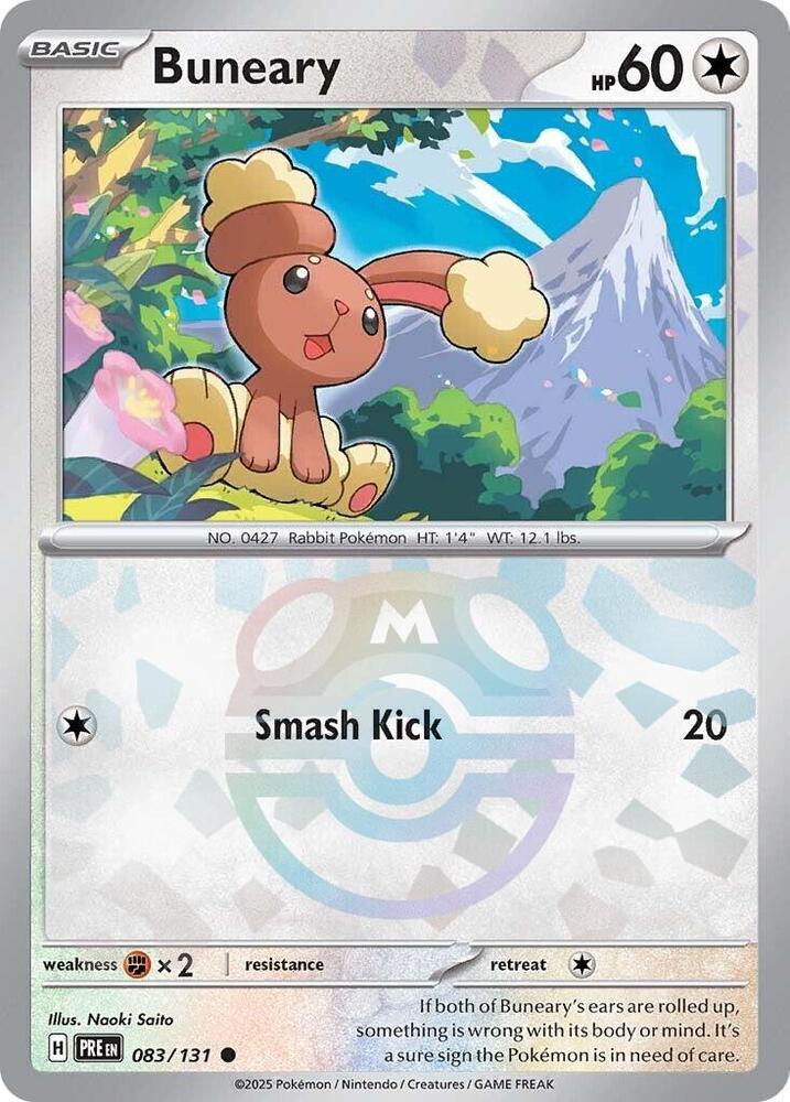 Buneary 083/131 - Master Ball Reverse Holo - Pokemon TCG Prismatic Evolutions card