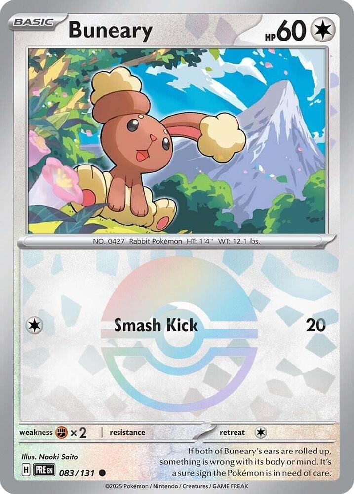 Buneary 083/131 - Poké Ball Reverse Holo - Pokemon TCG Prismatic Evolutions card