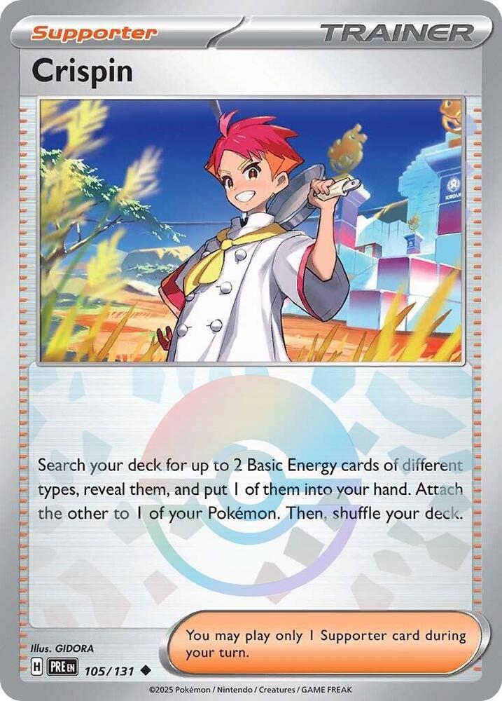 Crispin 105/131 - Poké Ball Reverse Holo - Pokemon TCG Prismatic Evolutions card
