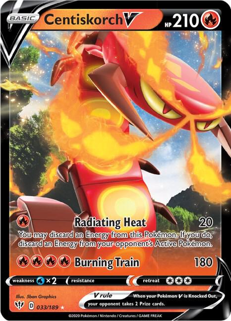 Centiskorch V - Darkness Ablaze 033/189 Pokémon card