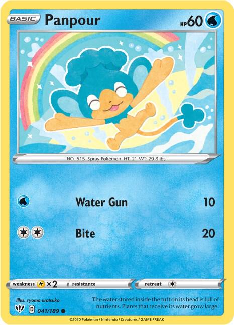 Panpour - Darkness Ablaze 041/189 Pokémon card