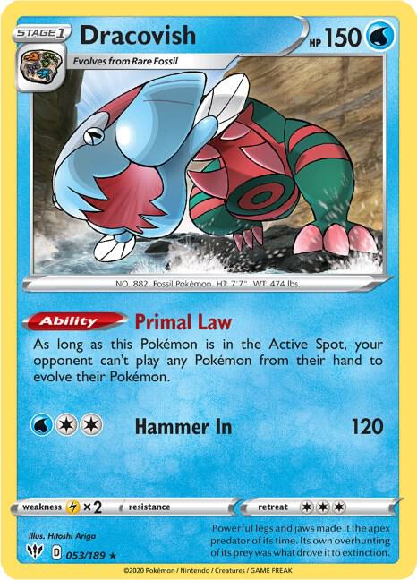 Dracovish - Darkness Ablaze 053/189 Pokémon card