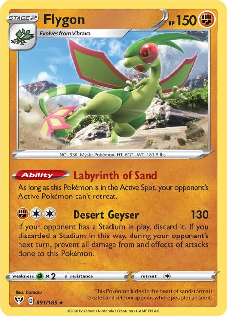 Flygon - Darkness Ablaze 091/189 Pokémon card