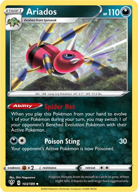 Ariados - Darkness Ablaze 103/189 Pokémon card
