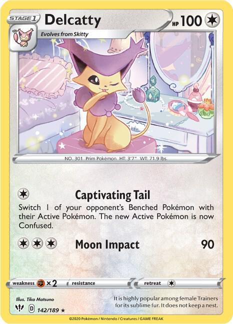 Delcatty - Darkness Ablaze 142/189 Pokémon card