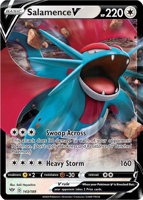 Salamence V - Darkness Ablaze 143/189 Pokémon card