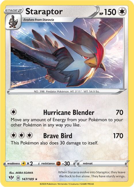 Staraptor - Darkness Ablaze 147/189 Pokémon card