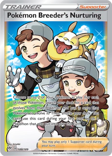 Pokemon Breeder's Nurturing (Full Art) - Darkness Ablaze 188/189 Pokémon card