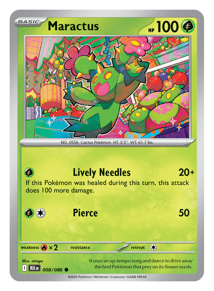 Maractus 008/086 - Pokémon TCG Black Bolt card