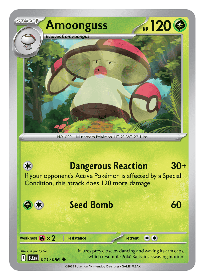 Amoonguss 011/086 - Pokémon TCG Black Bolt card