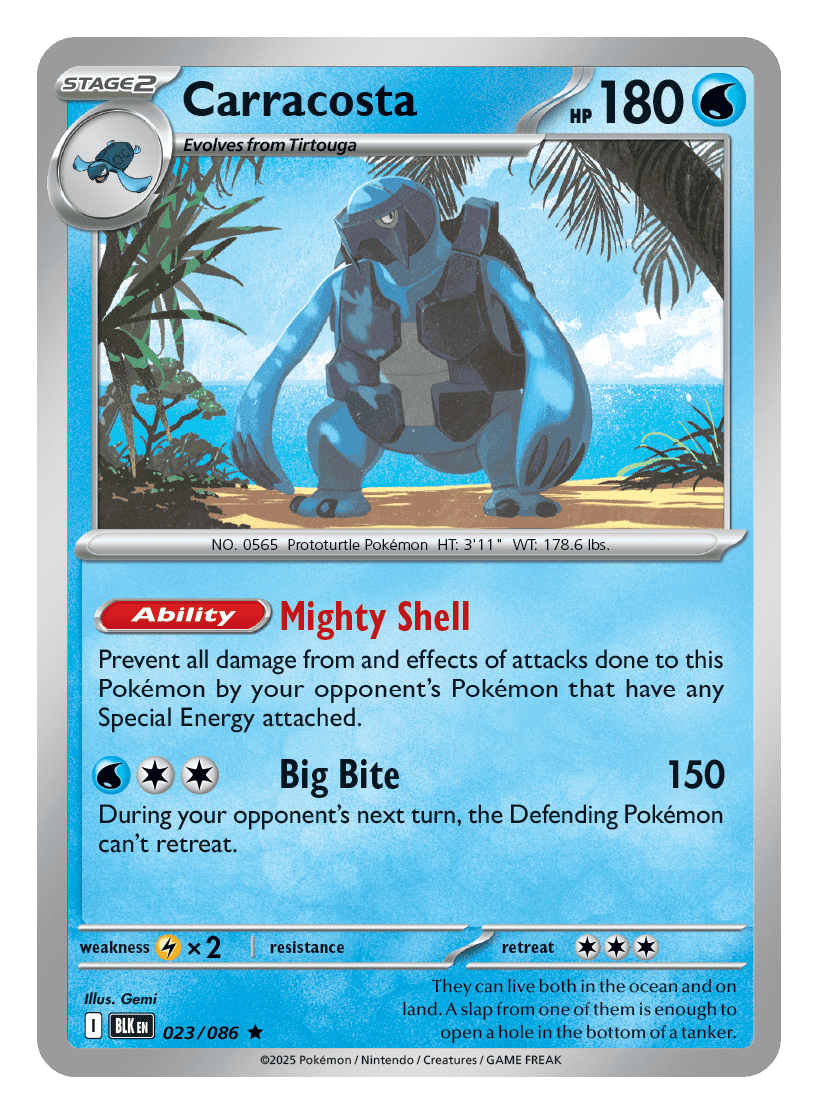 Carracosta 023/086 - Pokémon TCG Black Bolt card