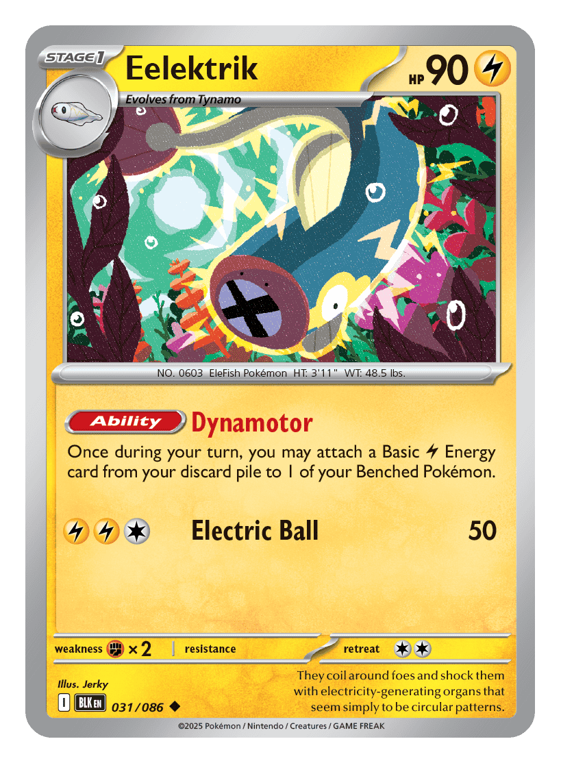 Eelektrik 031/086 - Pokémon TCG Black Bolt card