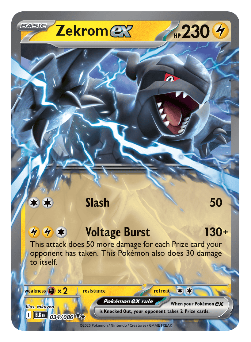 Zekrom ex 034/086 - Pokémon TCG Black Bolt card