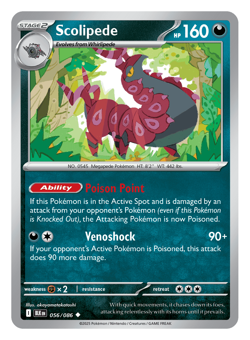 Scolipede 056/086 - Pokémon TCG Black Bolt card