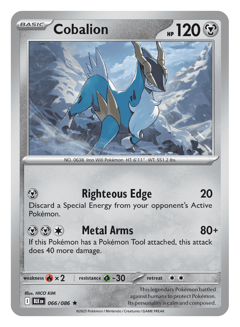 Cobalion 066/086 - Pokémon TCG Black Bolt card