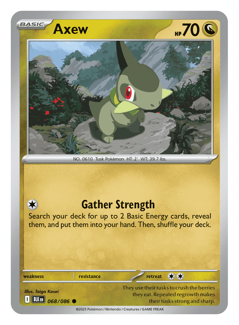 Axew 068/086 - Pokémon TCG Black Bolt card