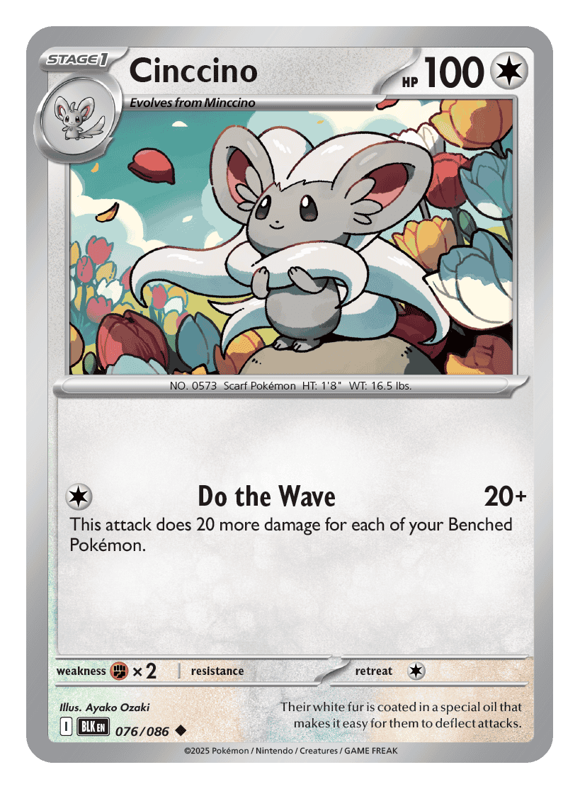 Cinccino 076/086 - Pokémon TCG Black Bolt card