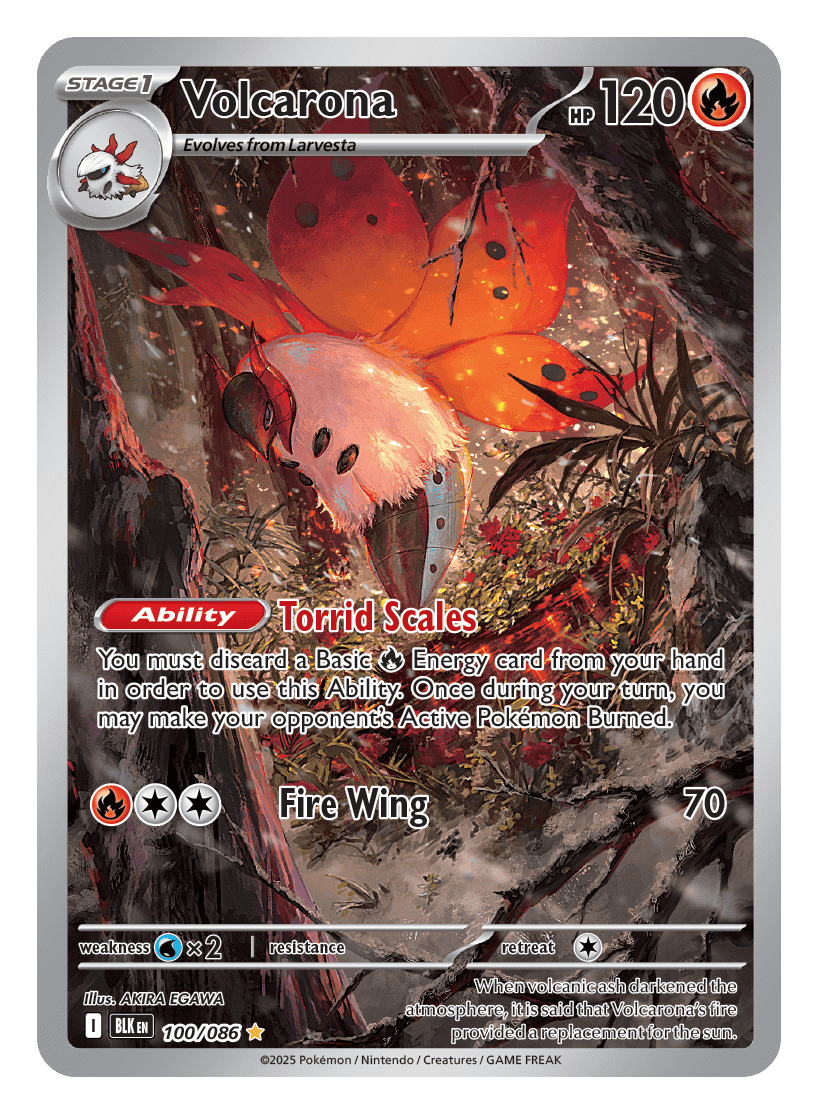 Volcarona 100/086 - Pokémon TCG Black Bolt card
