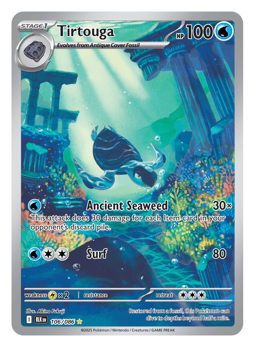 Tirtouga 106/086 - Pokémon TCG Black Bolt card