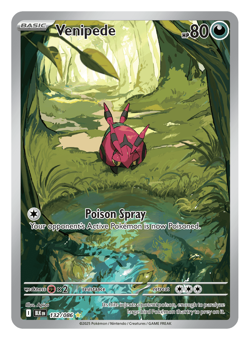 Venipede 132/086 - Pokémon TCG Black Bolt card