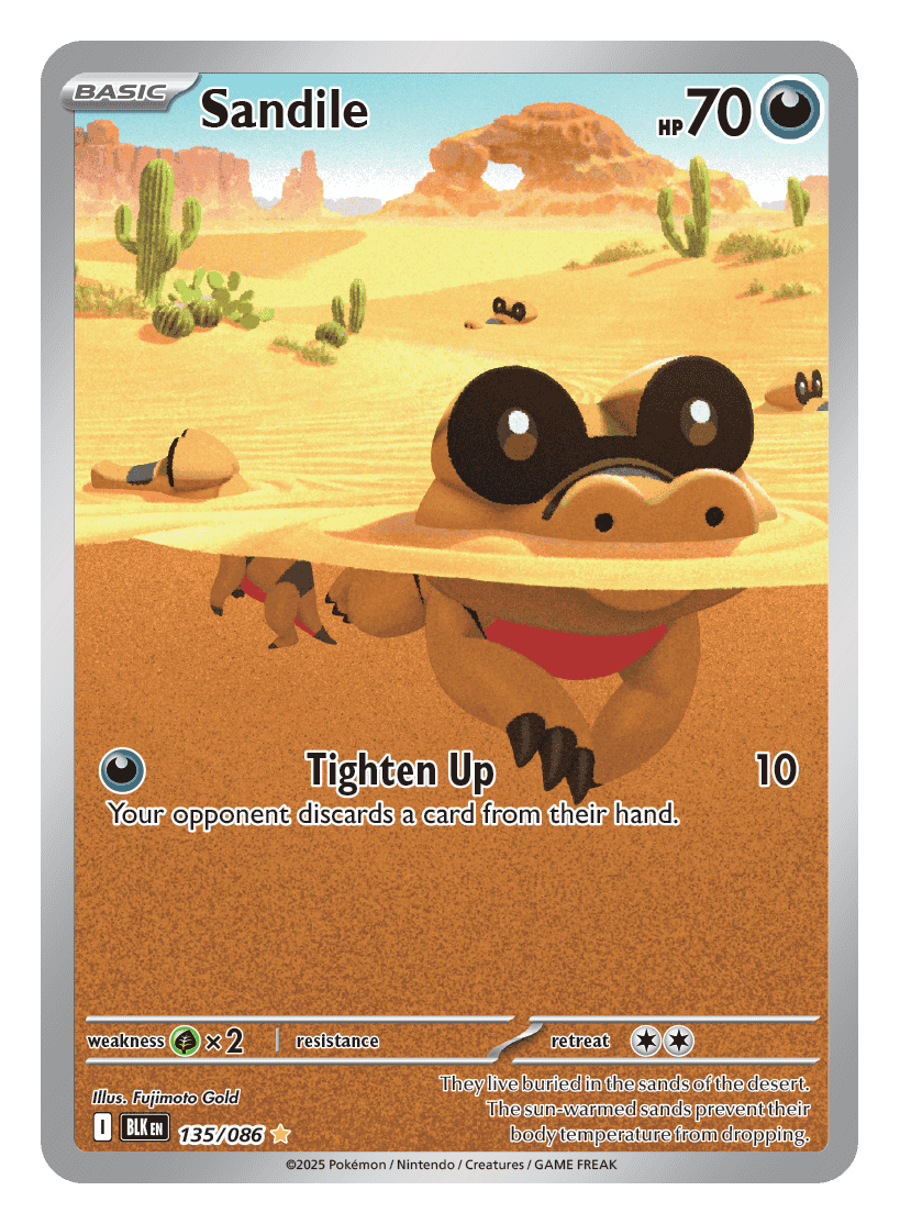 Sandile 135/086 - Pokémon TCG Black Bolt card