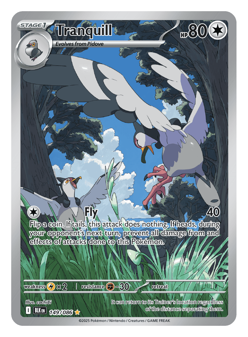 Tranquill 149/086 - Pokémon TCG Black Bolt card