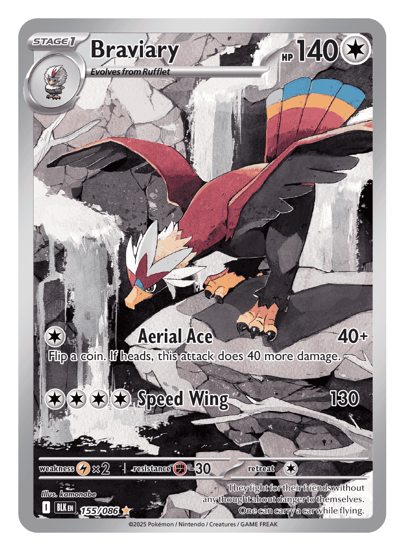 Braviary 155/086 - Pokémon TCG Black Bolt card