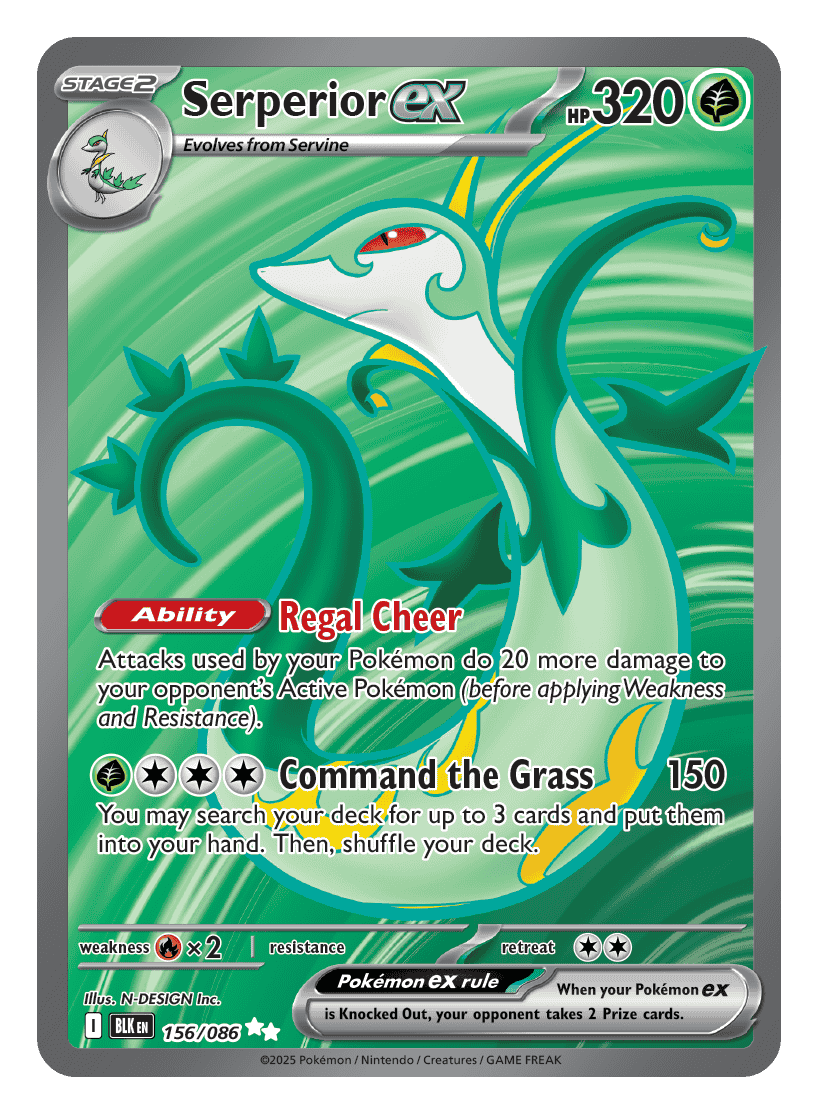 Serperior ex 156/086 - Pokémon TCG Black Bolt card