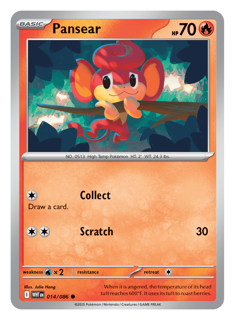 Pansear 014/086 - Pokémon TCG White Flare card