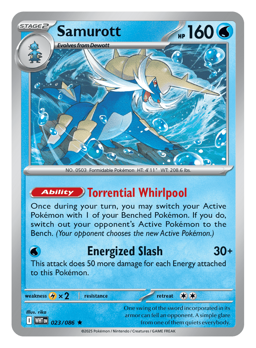 Samurott 023/086 - Pokémon TCG White Flare card