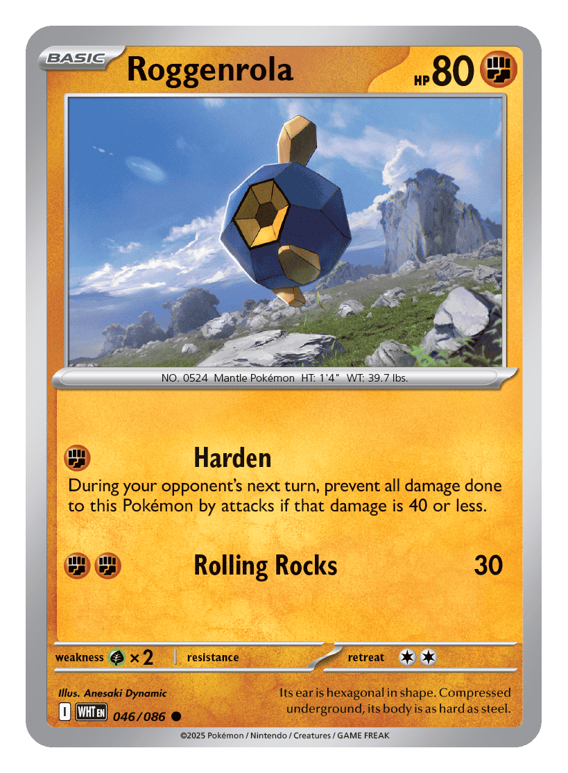 Roggenrola 046/086 - Pokémon TCG White Flare card