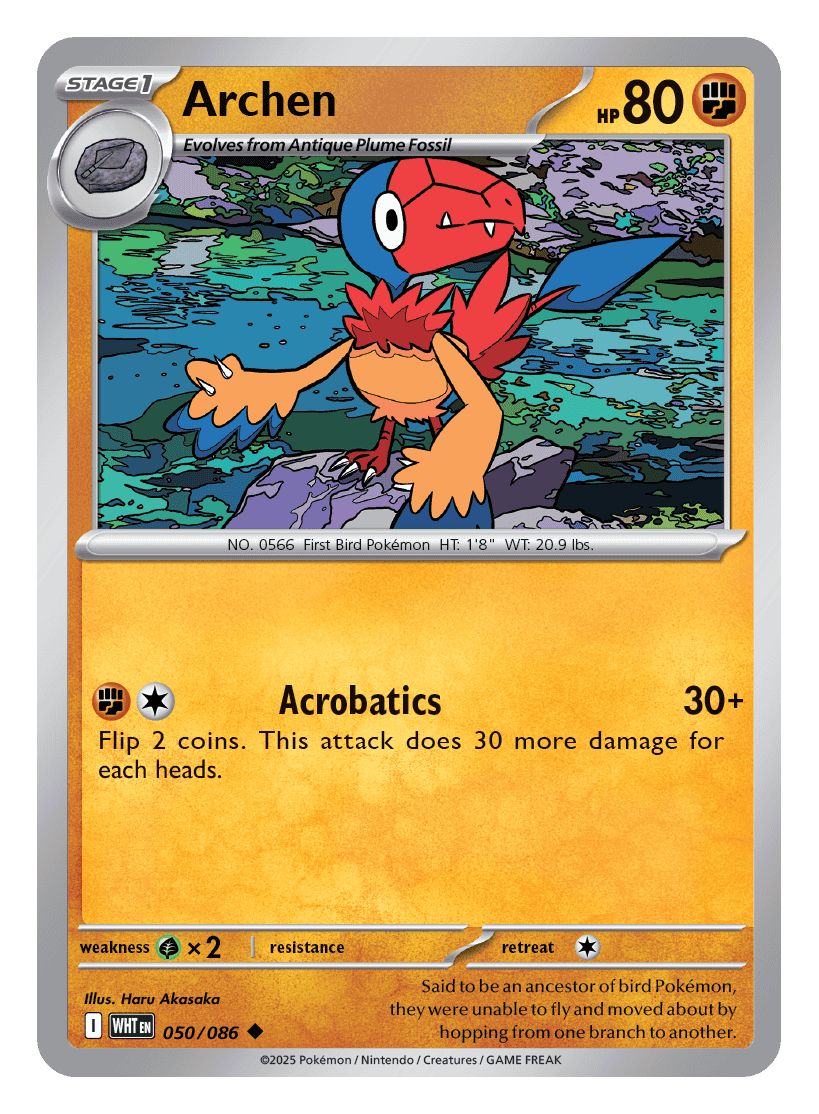 Archen 050/086 - Pokémon TCG White Flare card