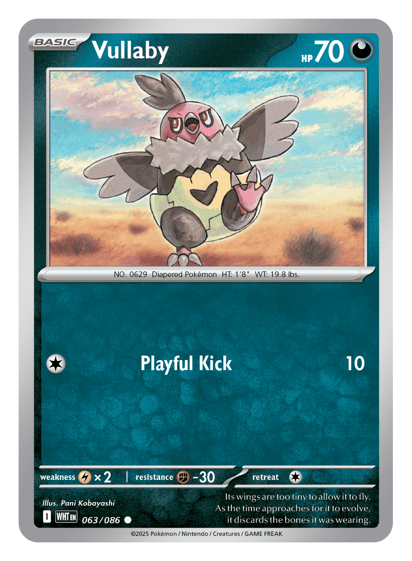 Vullaby 063/086 - Pokémon TCG White Flare card