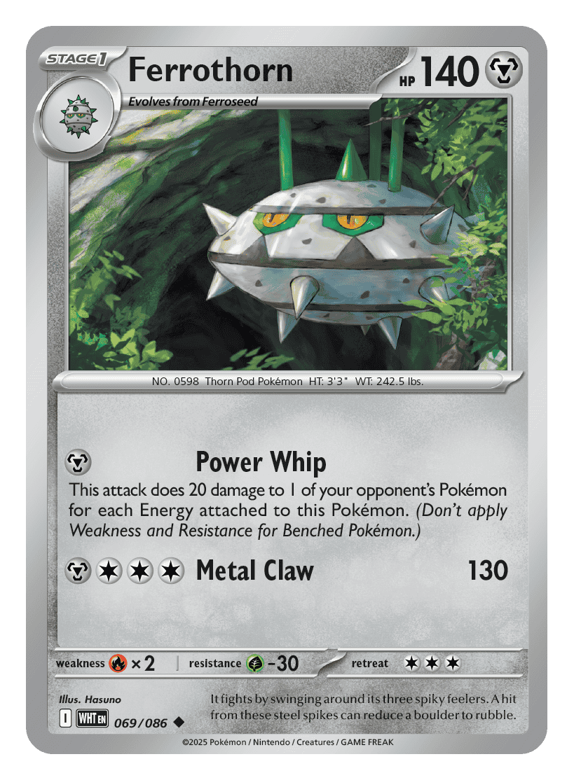 Ferrothorn 069/086 - Pokémon TCG White Flare card