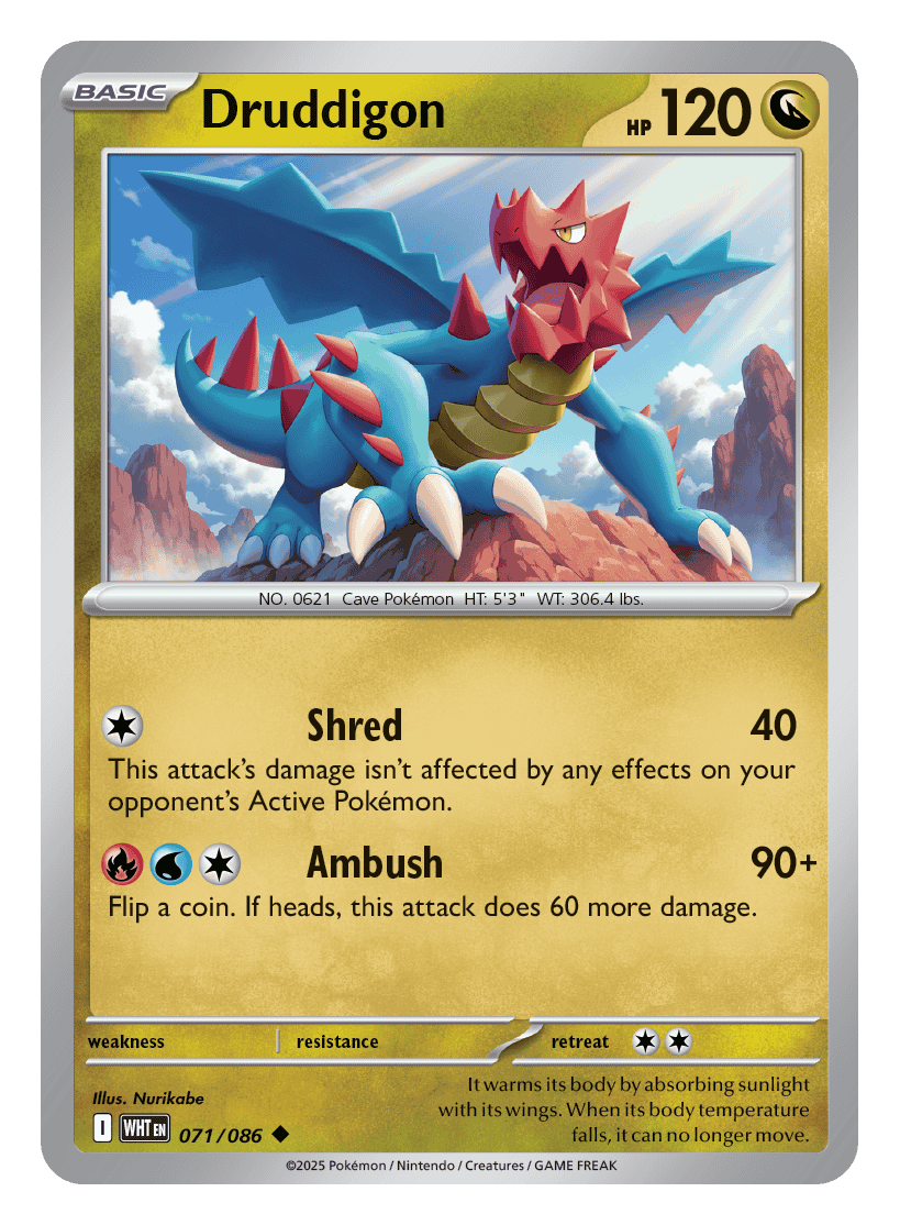 Druddigon 071/086 - Pokémon TCG White Flare card
