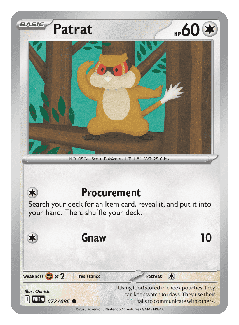 Patrat 072/086 - Pokémon TCG White Flare card