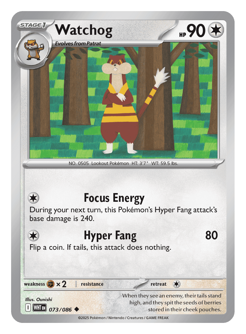 Watchog 073/086 - Pokémon TCG White Flare card