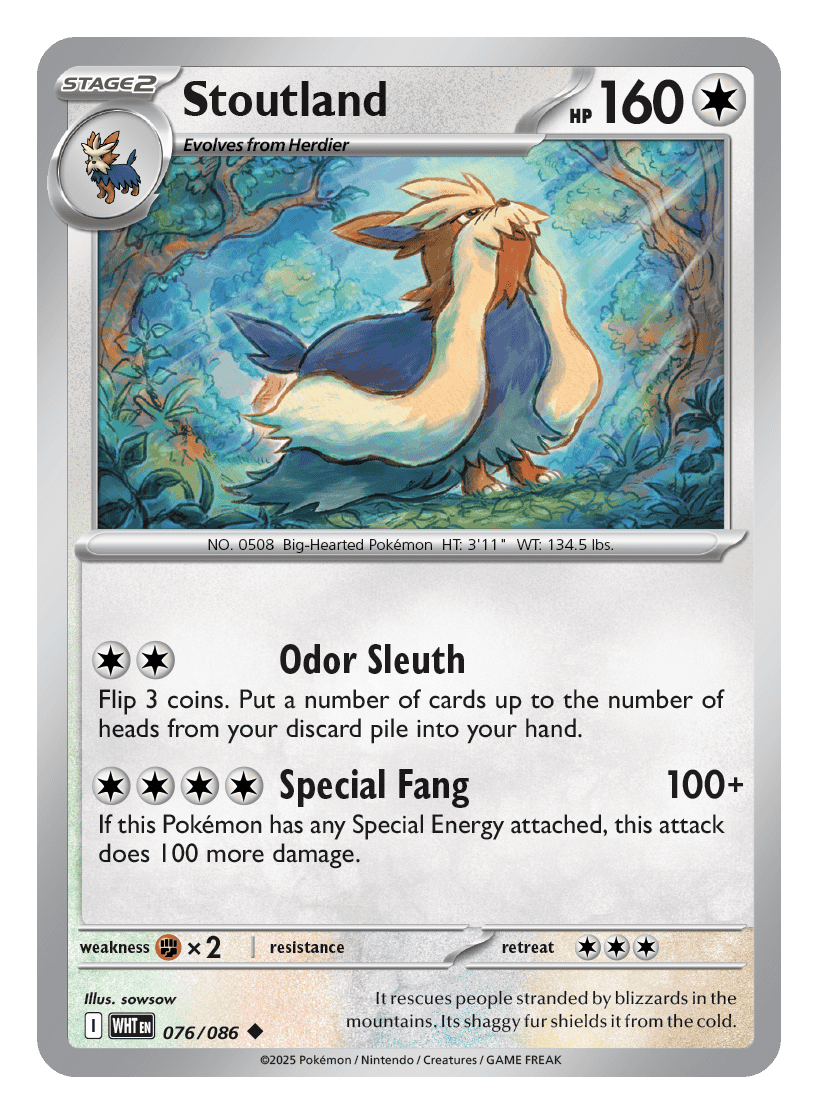 Stoutland 076/086 - Pokémon TCG White Flare card