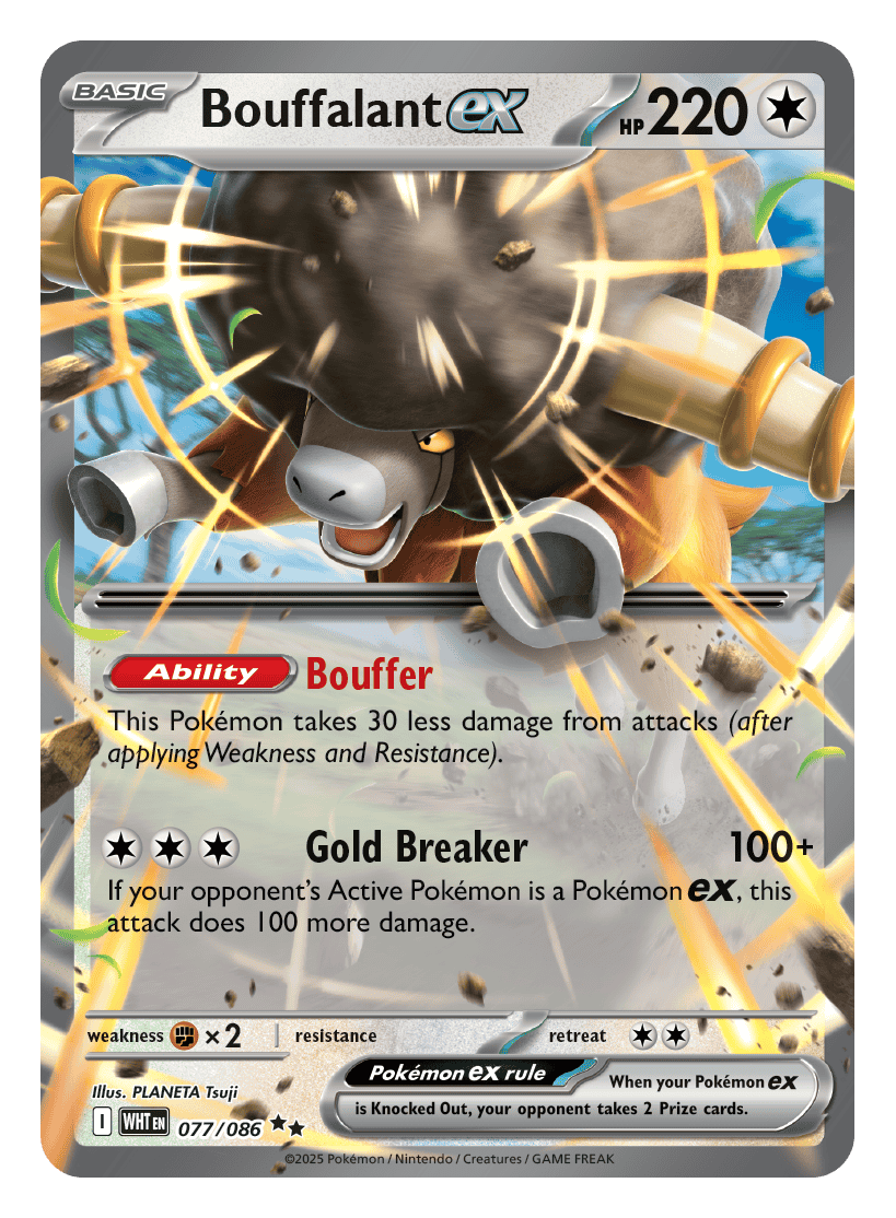 Bouffalant ex 077/086 - Pokémon TCG White Flare card