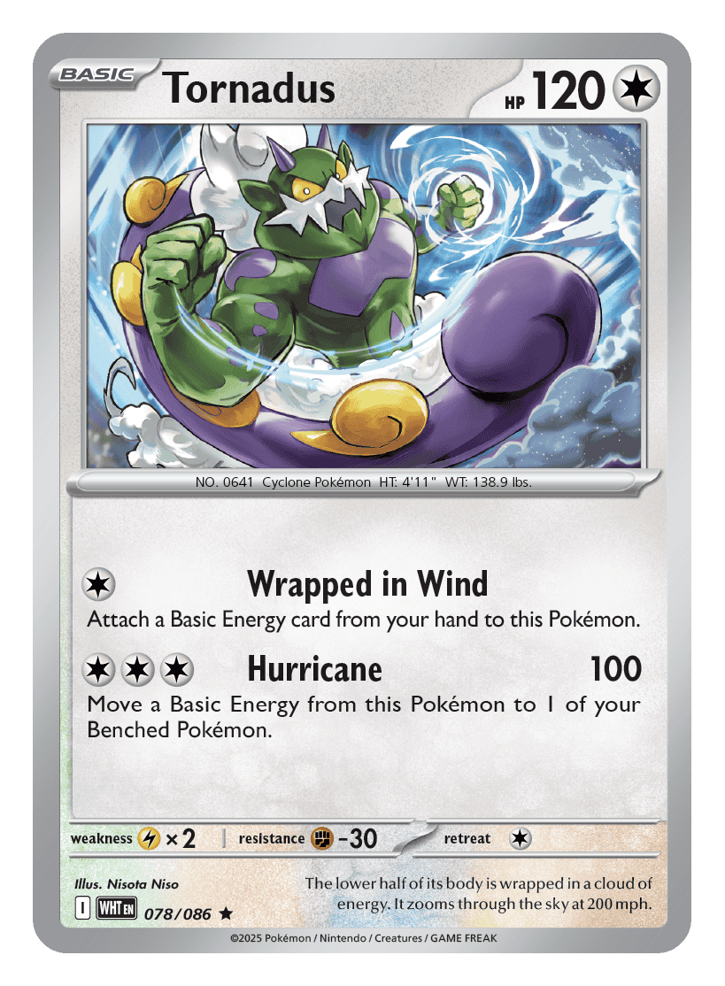 Tornadus 078/086 - Pokémon TCG White Flare card