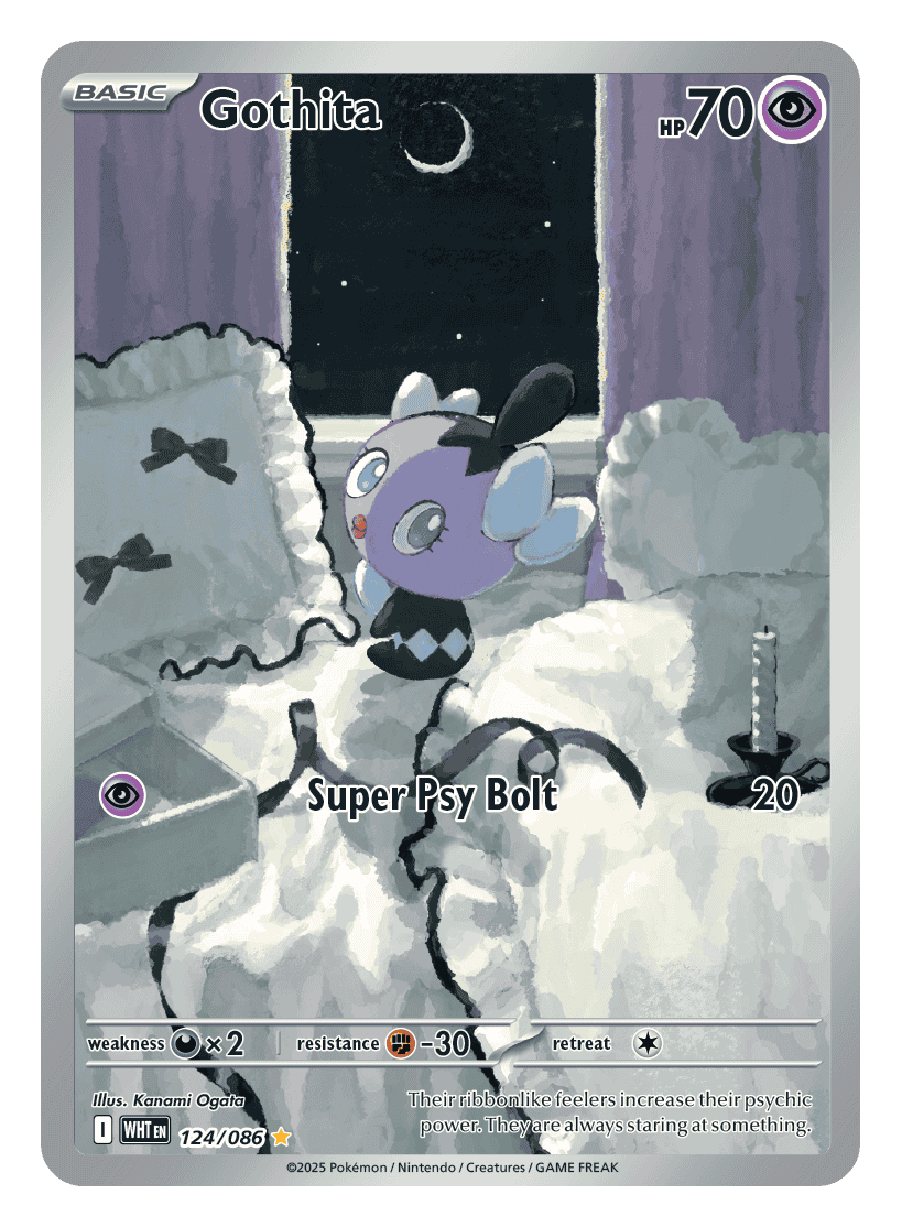 Gothita 124/086 - Pokémon TCG White Flare card