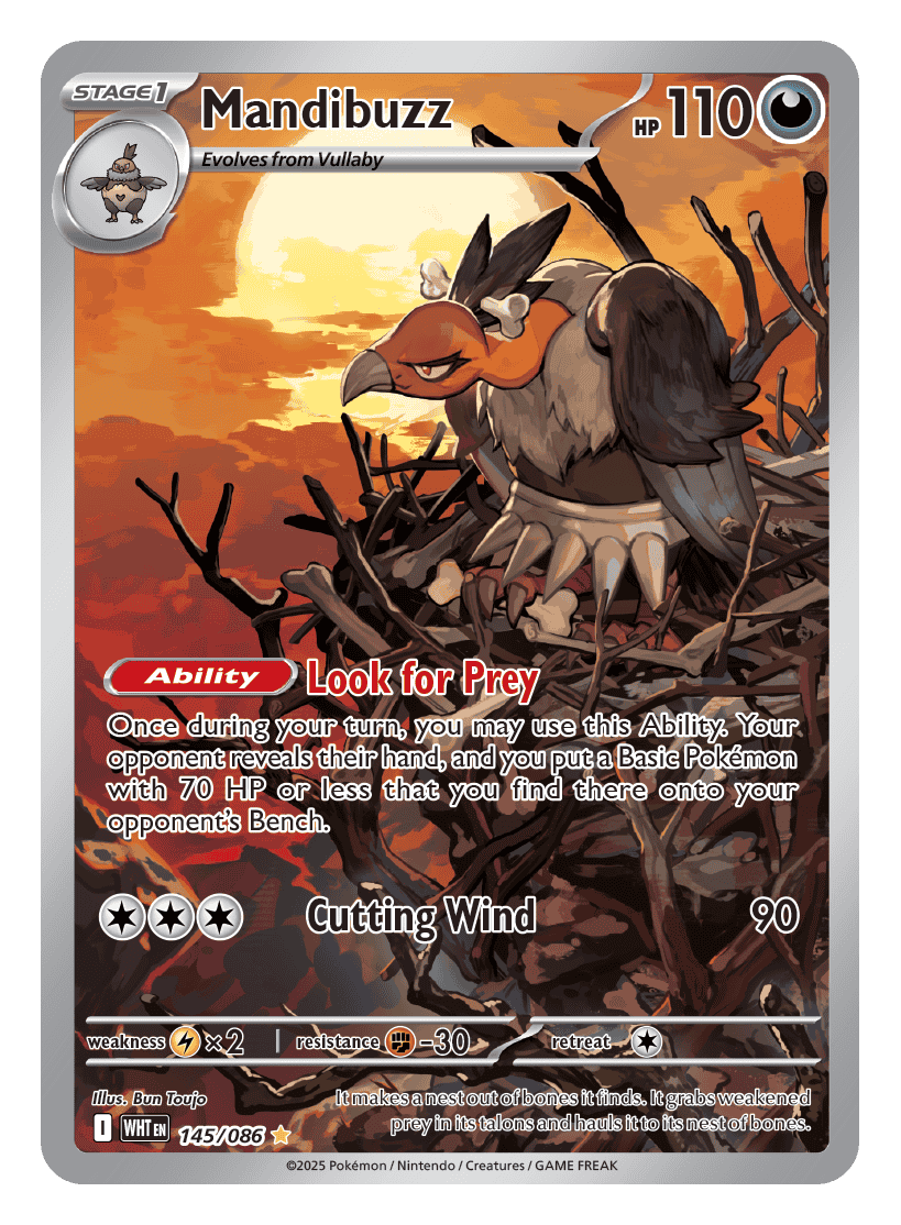 Mandibuzz 145/086 - Pokémon TCG White Flare card