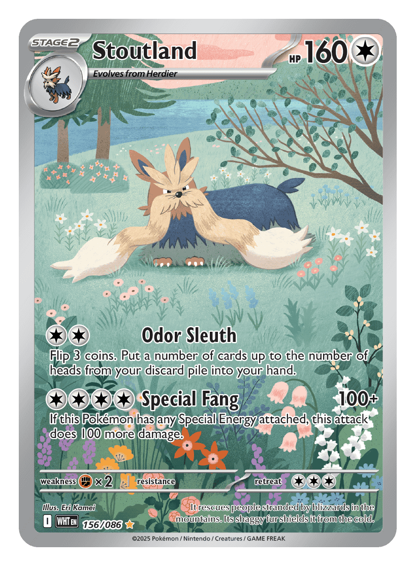 Stoutland 156/086 - Pokémon TCG White Flare card