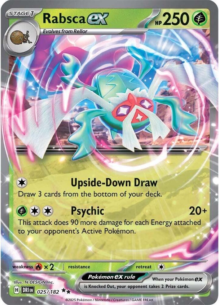 Rabsca ex 025/182 - Destined Rivals Pokémon TCG card